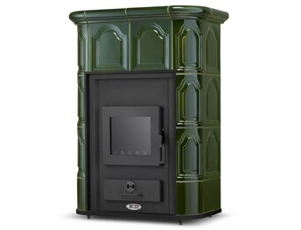 PERUGGIA OLIVE Kachel met Watermantel - 14 kW - Groen
