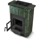 PERUGGIA OLIVE Kachel met Watermantel - 14 kW - Groen