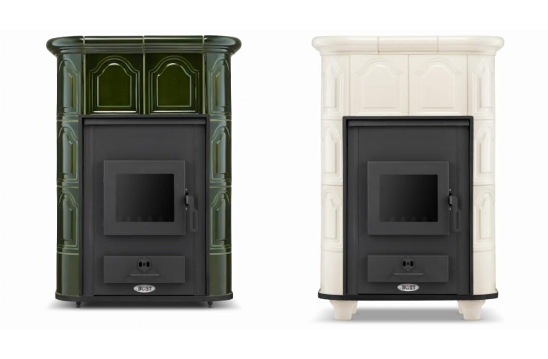 PERUGGIA OLIVE Kachel met Watermantel - 14 kW - Groen