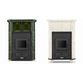 CV houtkachel - tegelkachel met watermantel - 14 kW - groen