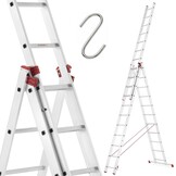 Universele aluminium ladder HIGHER Professional 3x11 150 kg - 7,69 m