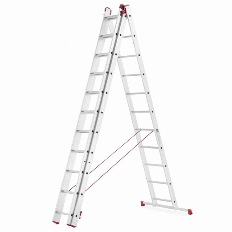 Universele aluminium ladder HIGHER Professional 3x11 150 kg - 7,69 m