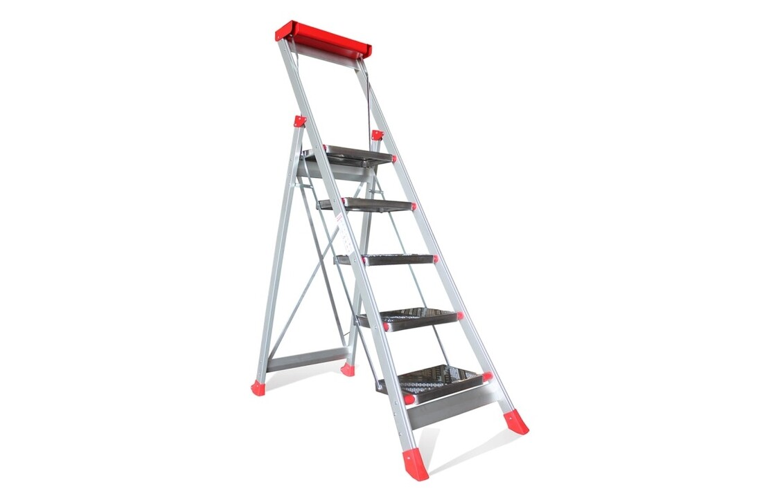Faraone SGP Magazijnladder | 3,23 m | Aluminium | Inox treden