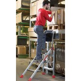 Faraone SGP Magazijnladder | 3,23 m | Aluminium | Inox treden