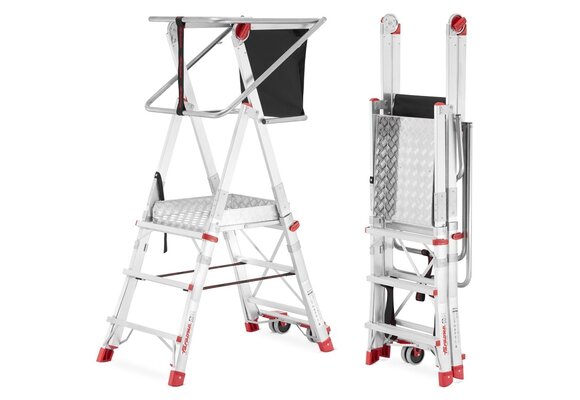 Faraone PLS3 magazijn platformladder met wielen - 3 treden