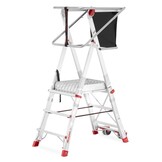 Faraone PLS3 magazijn platformladder met wielen - 3 treden