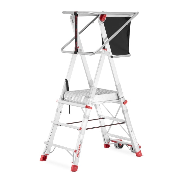 Faraone PLS3 magazijn platformladder met wielen - 3 treden