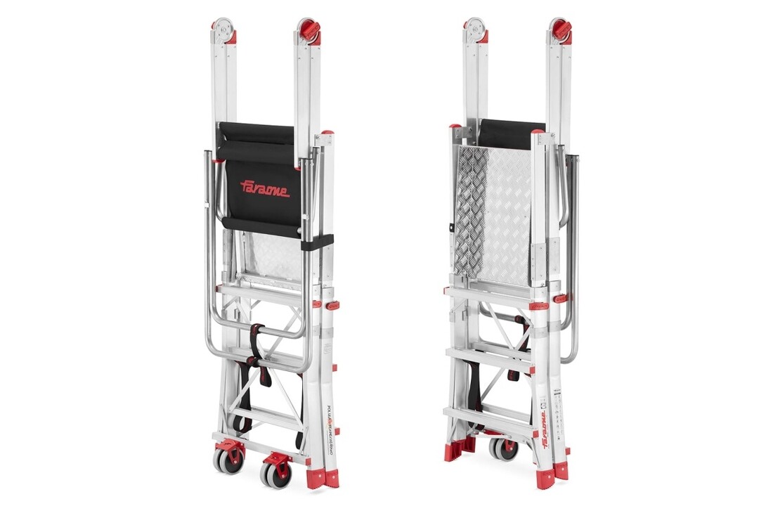 Faraone PLS3 magazijn platformladder met wielen - 3 treden