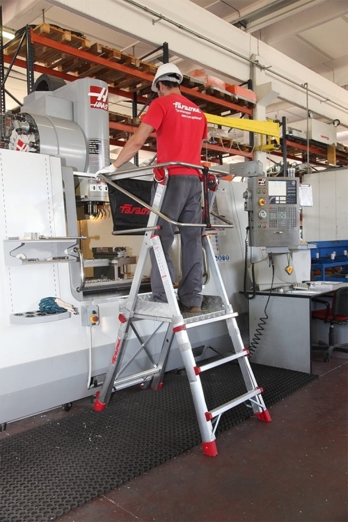 Faraone PLS3 magazijn platformladder met wielen - 3 treden