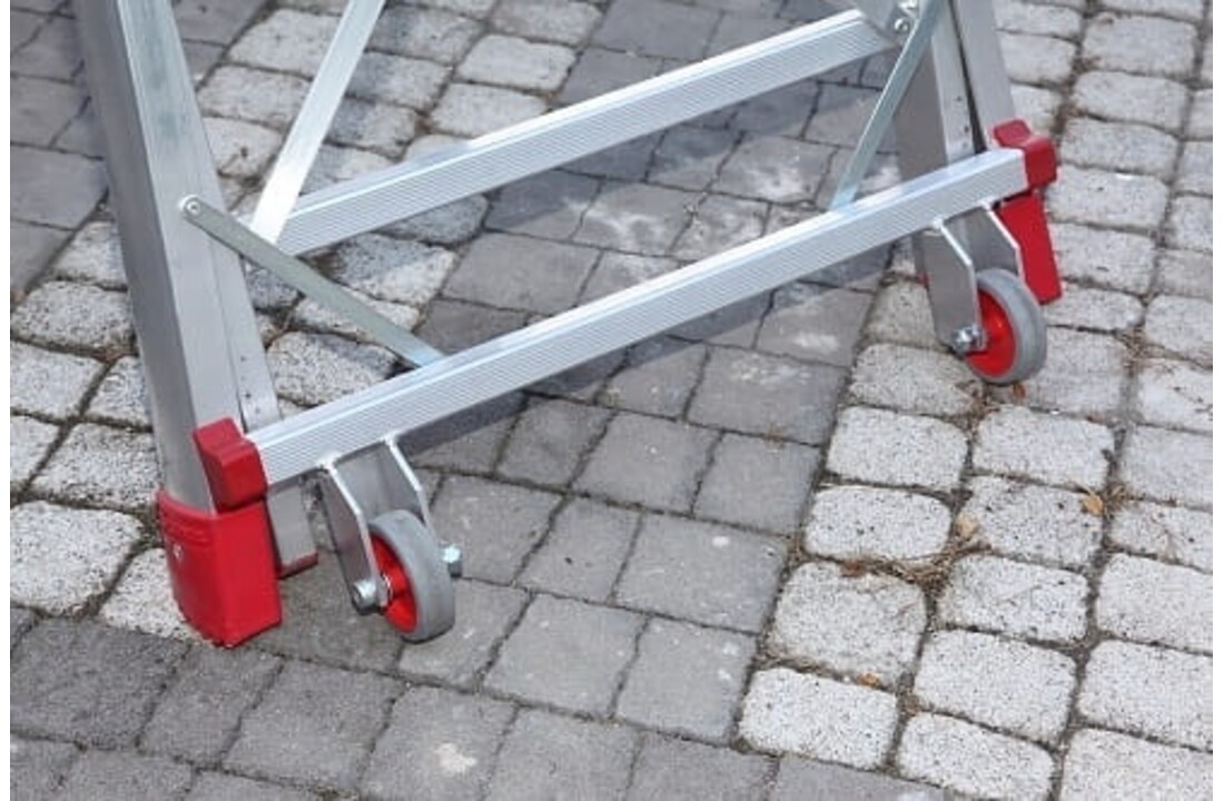 Faraone PLS3 magazijn platformladder met wielen - 3 treden