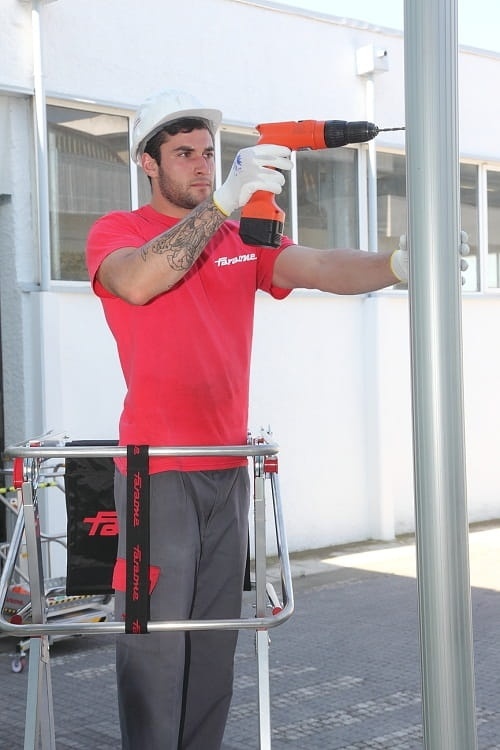 Faraone PLS3 magazijn platformladder met wielen - 3 treden