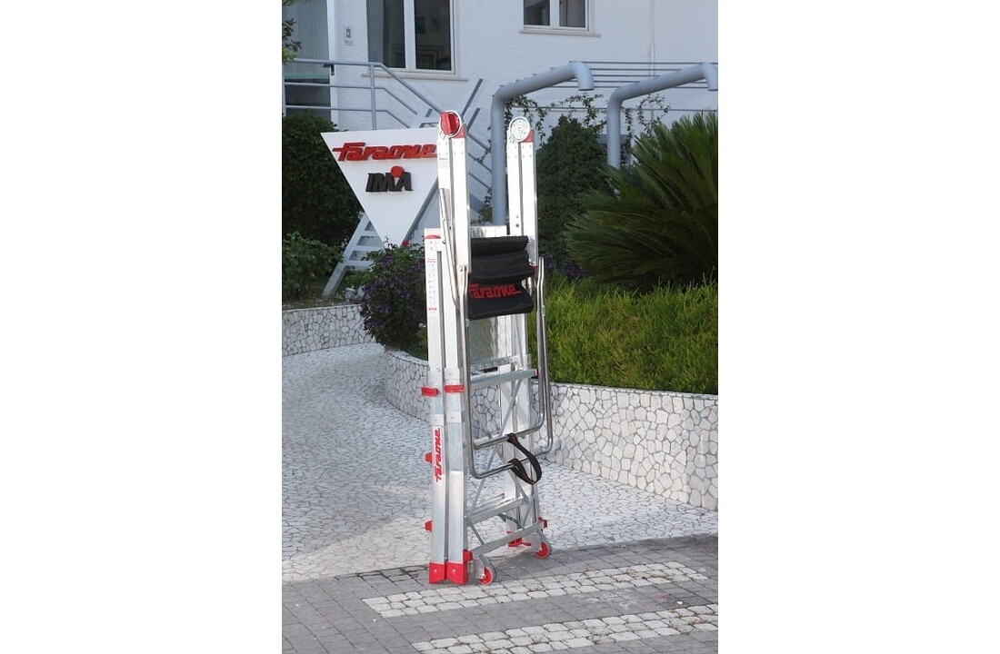 Faraone PLS3 magazijn platformladder met wielen - 3 treden