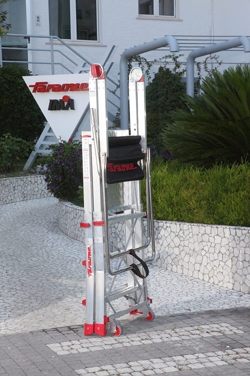 Faraone PLS3 magazijn platformladder met wielen - 3 treden