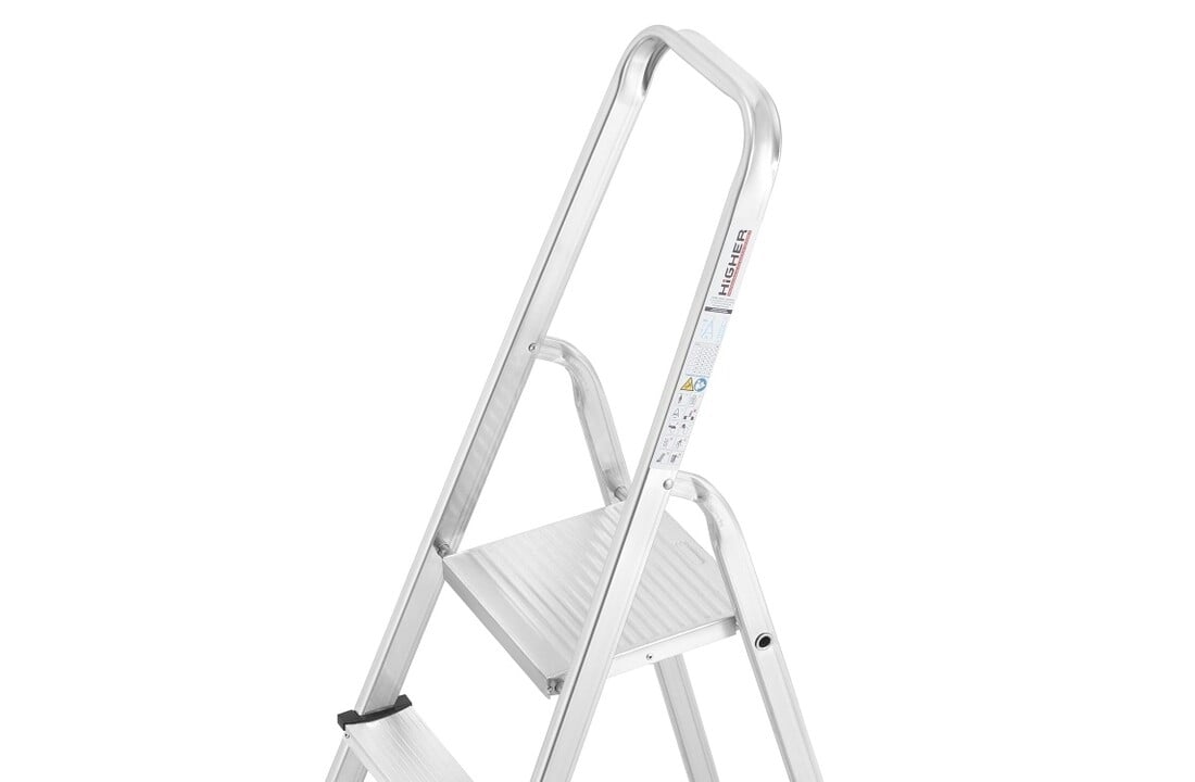 HIGHER Domo 6-treden aluminium huishoudtrap - 3,20m