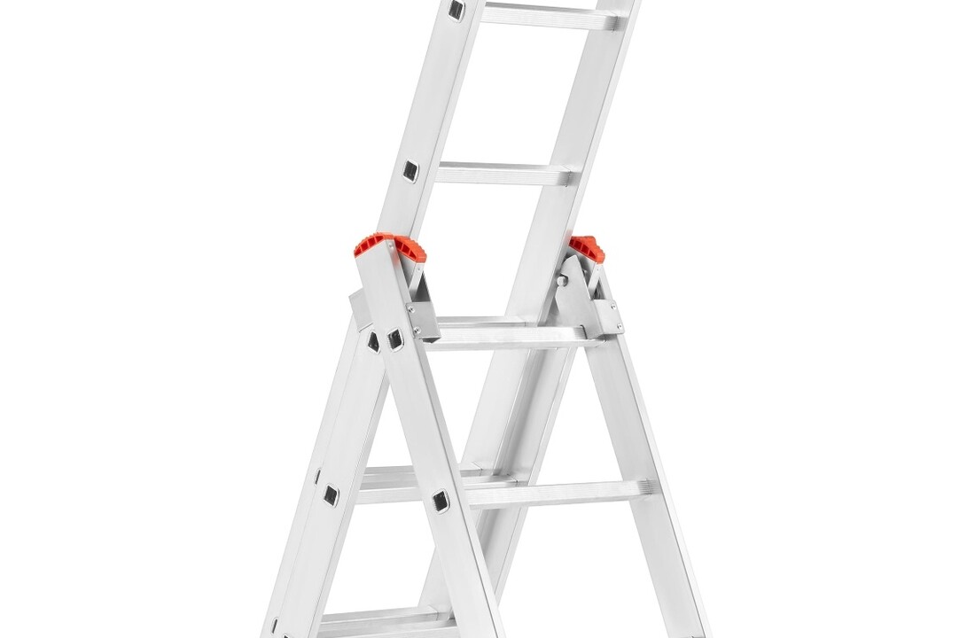 HIGHER 3x11 Profi Multifunctionele Aluminium Ladder - 8,13m