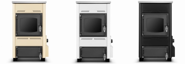 Houtkachel Temy ES 10 kW Zwart - 2-in-1 CV en Houtkachel