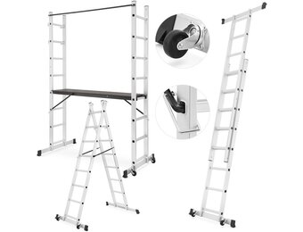 HIGHER 2x8 aluminium trapsteiger 3-in-1 werkplatform