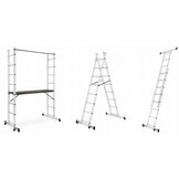 HIGHER 2x8 aluminium trapsteiger 3-in-1 werkplatform