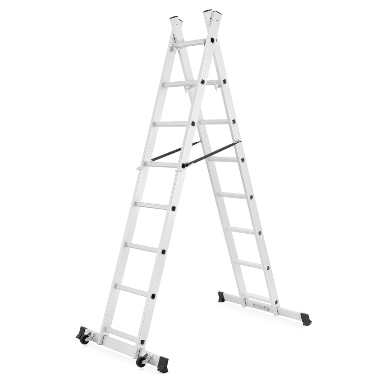 HIGHER 2x8 aluminium trapsteiger 3-in-1 werkplatform