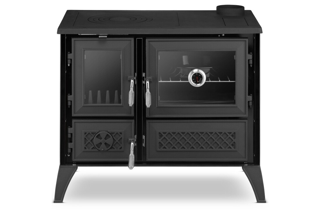 Stella 801 zwarte gietijzeren houtkachel 9 kW