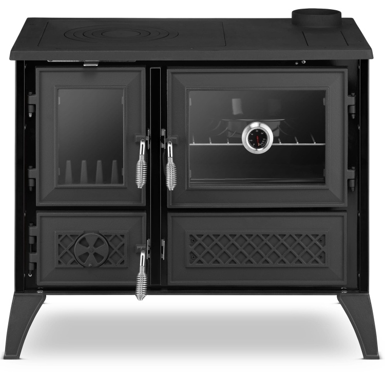 Stella 801 zwarte gietijzeren houtkachel 9 kW