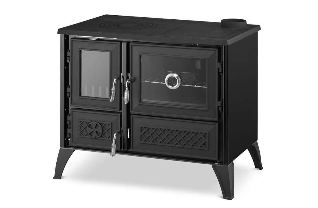 Stella 801 zwarte gietijzeren houtkachel 9 kW