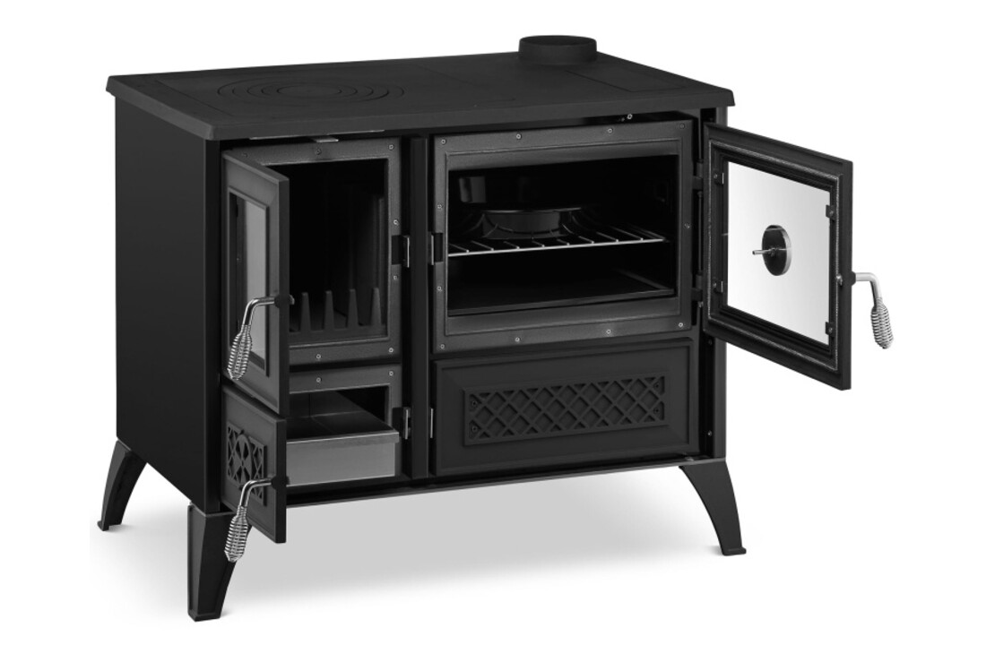 Stella 801 zwarte gietijzeren houtkachel 9 kW