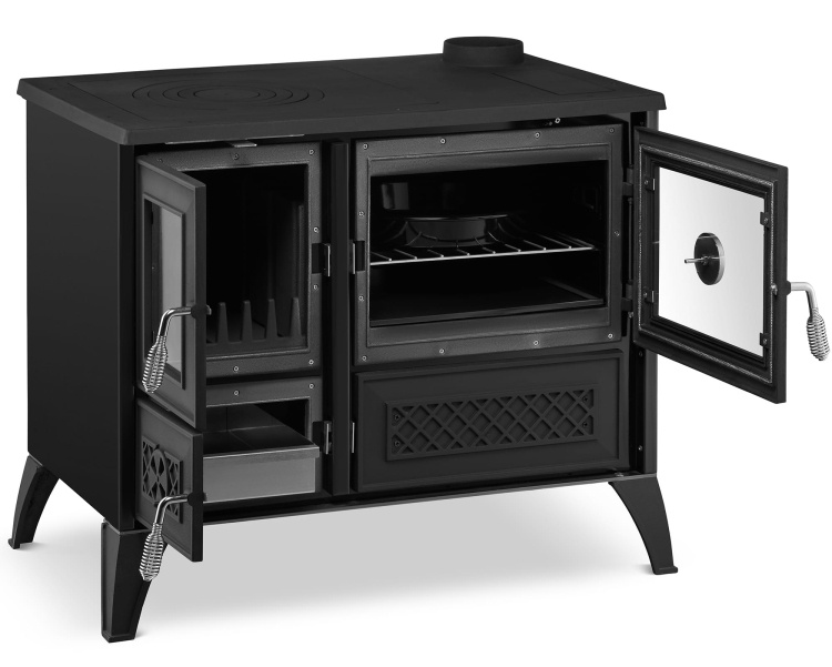 Stella 801 zwarte gietijzeren houtkachel 9 kW