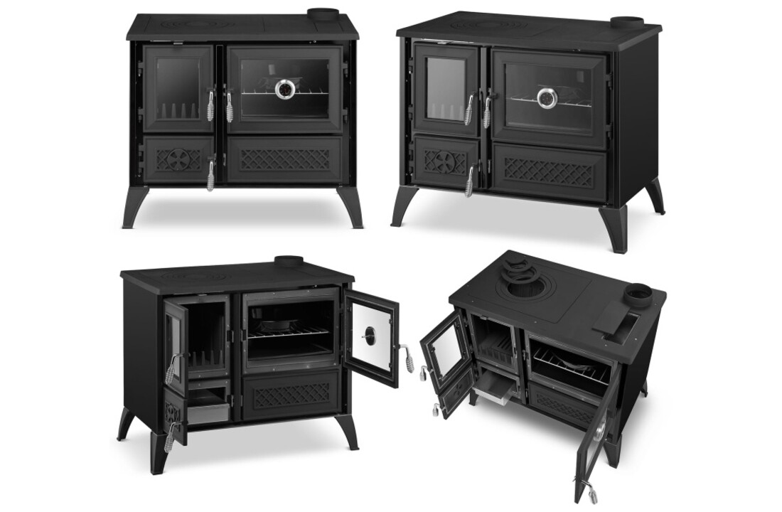 Houtkachel - gietijzer - 9kW - STELLA - zwart