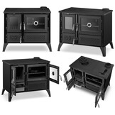 Houtkachel - gietijzer - 9kW - STELLA - zwart