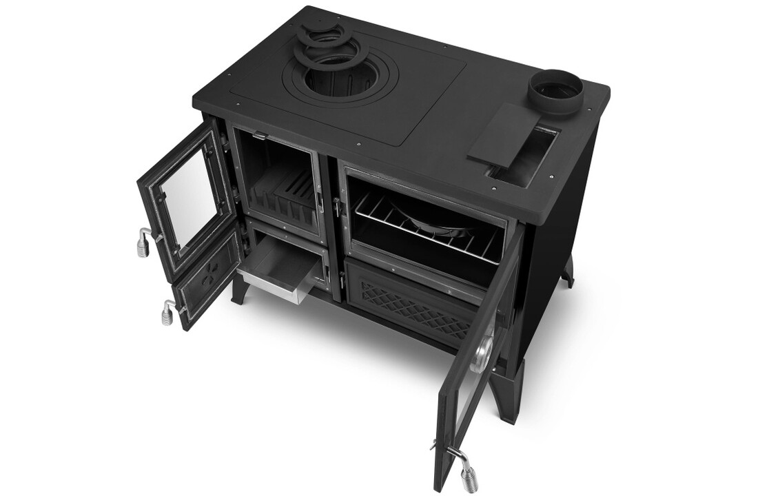 Houtkachel - gietijzer - 9kW - STELLA - zwart