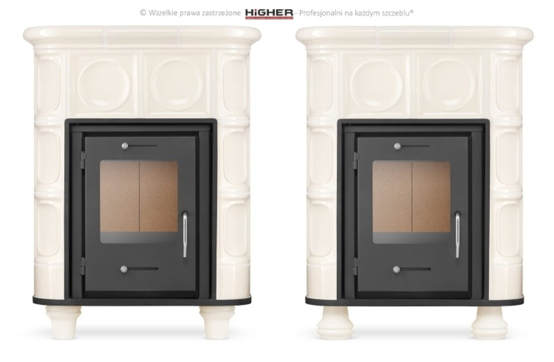 Tegelkachel - houtkachel - 8kW - KRIS MORIS - beige