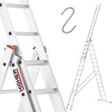 HIGHER 3x13 Professionele Multifunctionele Aluminium Ladder 73PRO