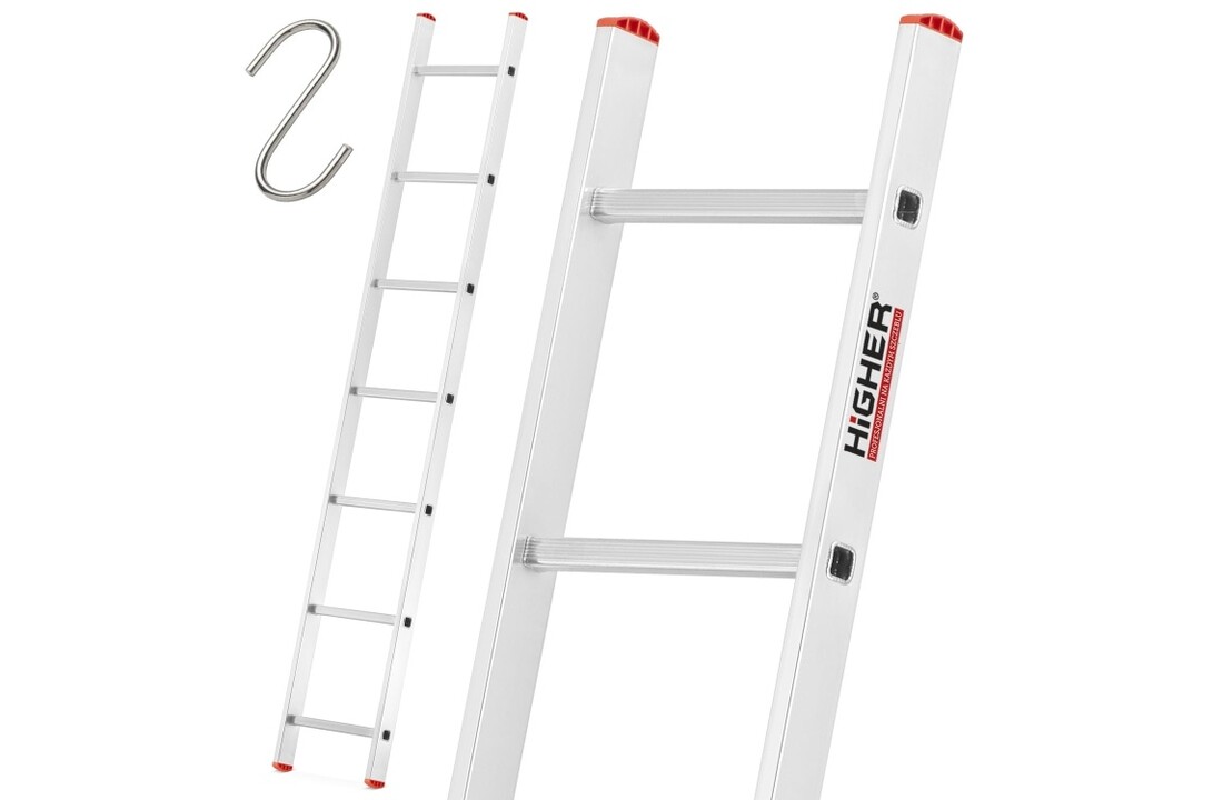 HIGHER 71PRO Aluminium Aanleuningladder 1x7 1,93m