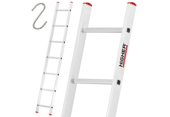HIGHER 71PRO Aluminium Aanleuningladder 1x7 1,93m