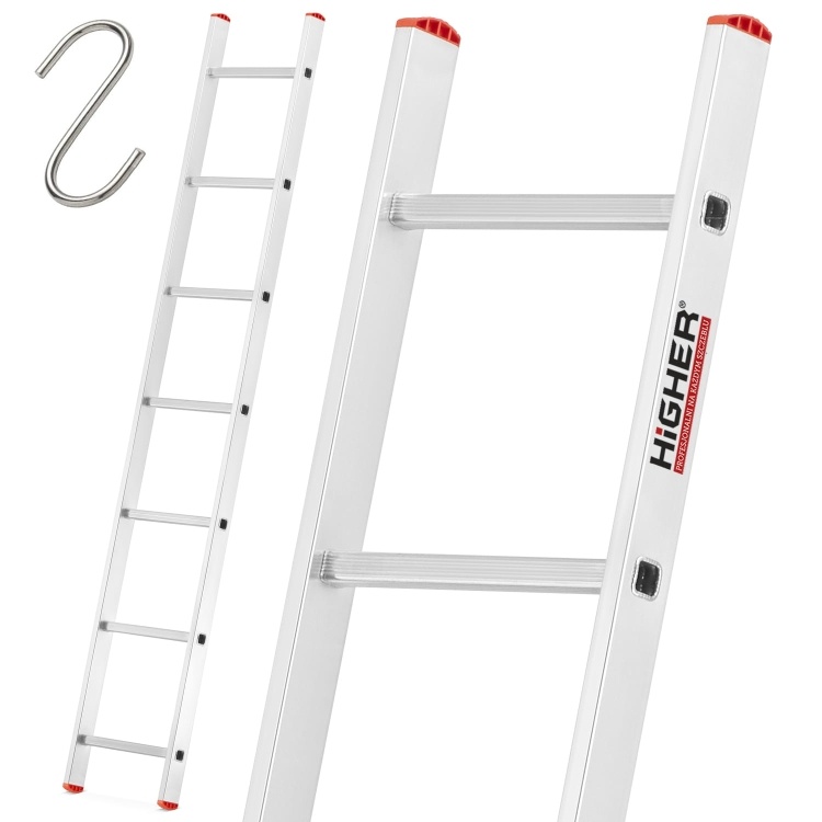 HIGHER 71PRO Aluminium Aanleuningladder 1x7 1,93m