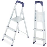 HIGHER S11 Huishoudladder met 3 treden - stabiel en compact