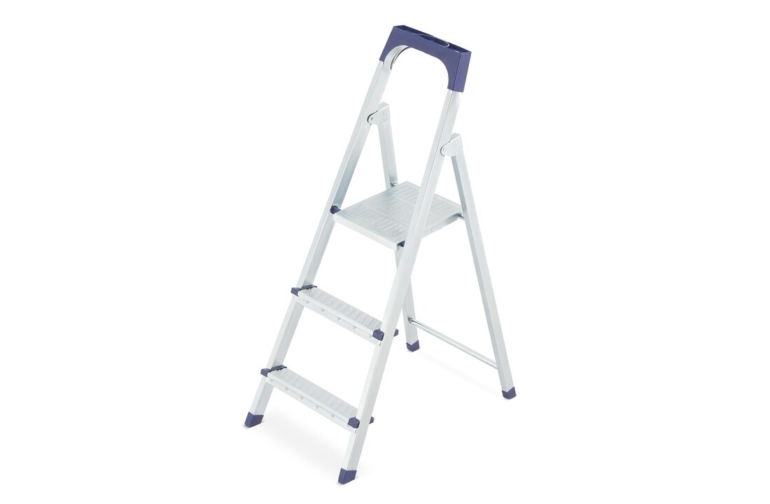 HIGHER S11 Huishoudladder met 3 treden - stabiel en compact