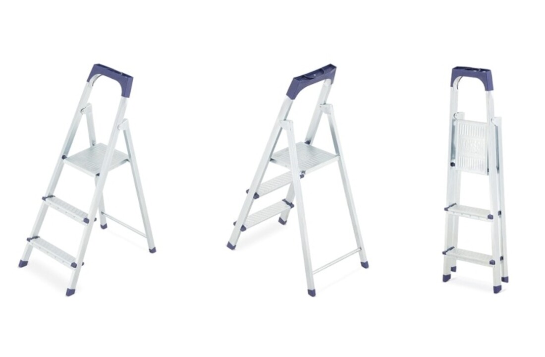 Huishoudtrap - 3 treden - 2,62 m werkhoogte - tot 125 kg
