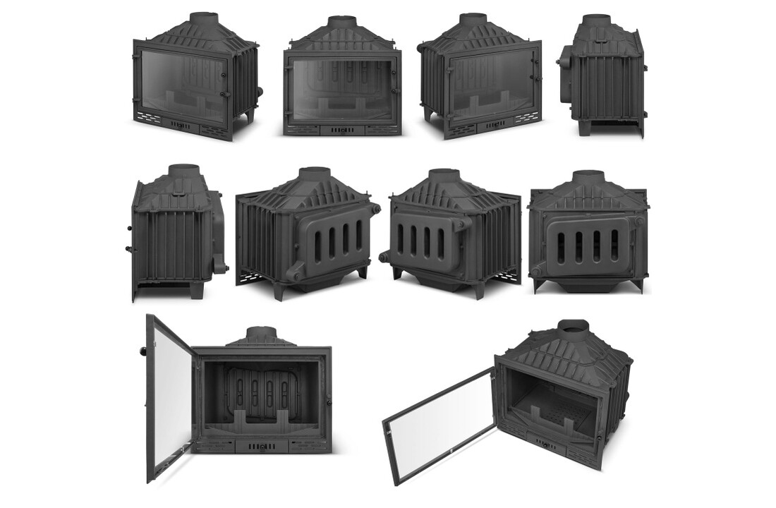 Inbouwhaard - houtkachel - watermantel - 16,2kW - FERGUSS