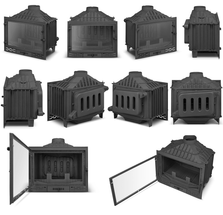 Inbouwhaard - houtkachel - watermantel - 16,2kW - FERGUSS