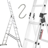 HIGHER Aluminium Multifunctionele Ladder 3x9 - 7.10m - 150kg