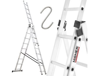 HIGHER Aluminium Multifunctionele Ladder 3x9 - 7.10m - 150kg