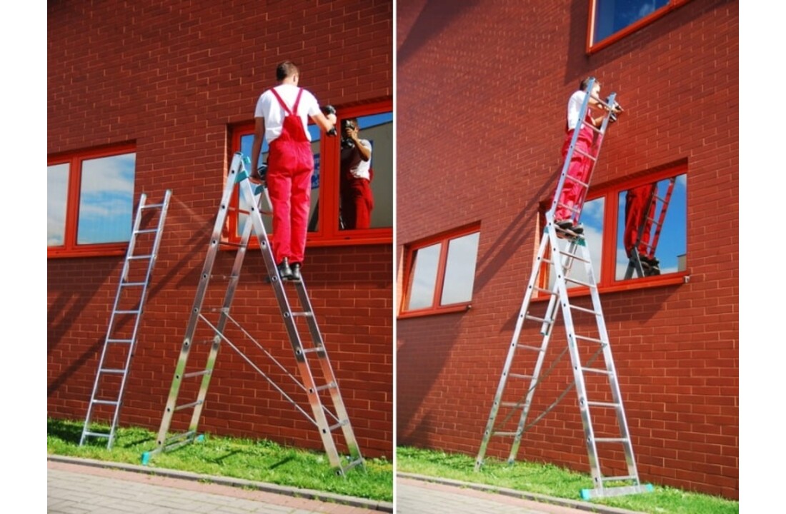 HIGHER Aluminium Multifunctionele Ladder 3x9 - 7.10m - 150kg