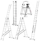 HIGHER Aluminium Multifunctionele Ladder 3x9 - 7.10m - 150kg