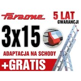 Faraone Aluminium Ladder 3x15 - 12m - Geschikt voor trappen