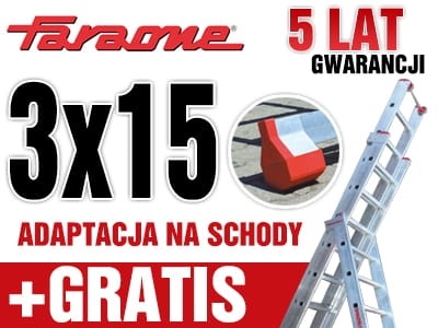 Faraone Aluminium Ladder 3x15 - 12m - Geschikt voor trappen