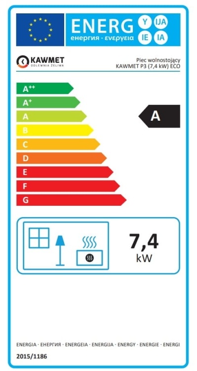Houtkachel - gietijzer - 7,4 kW - KAWMET