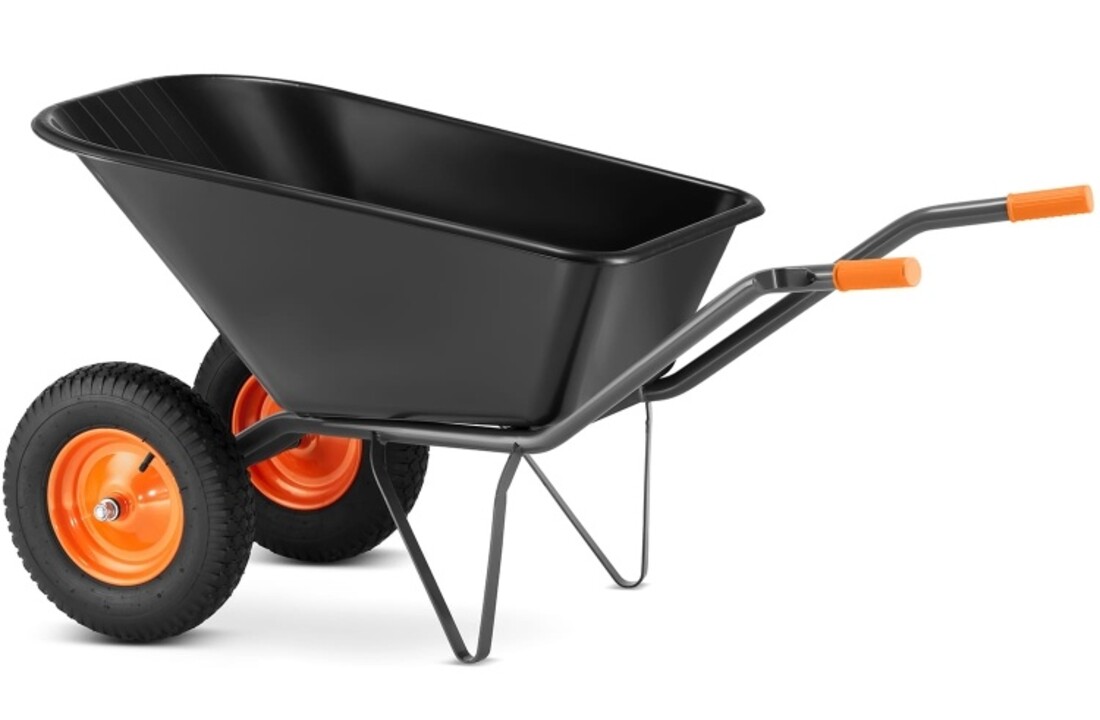 Kruiwagen HIGHER 150L PVC Dubbelwielig 390kg Geproduceerd in Polen