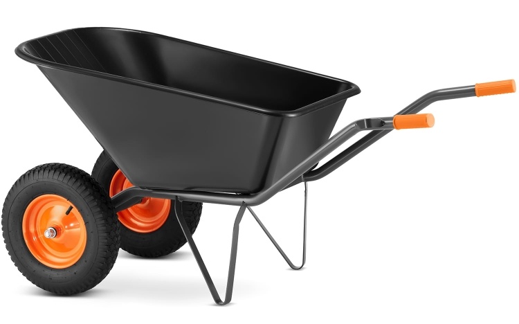 Kruiwagen HIGHER 150L PVC Dubbelwielig 390kg Geproduceerd in Polen